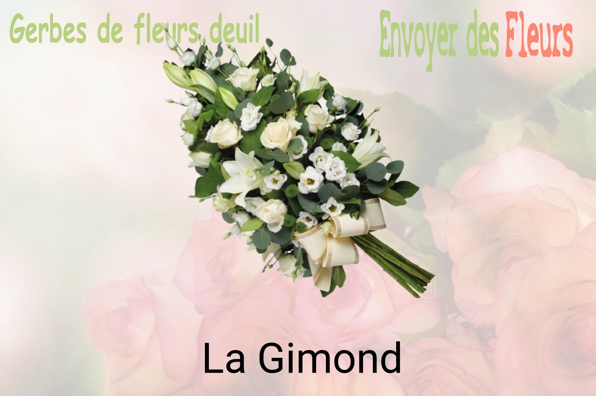 Gerbe de fleurs de deuil livrée à La Gimond